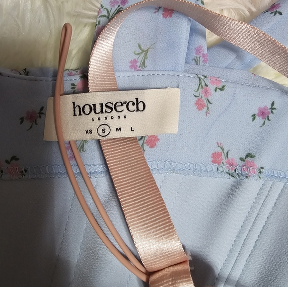 BRAND NEW House of CB BELLINA blue corset midi dress size small - Picture 10 of 14